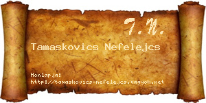 Tamaskovics Nefelejcs névjegykártya